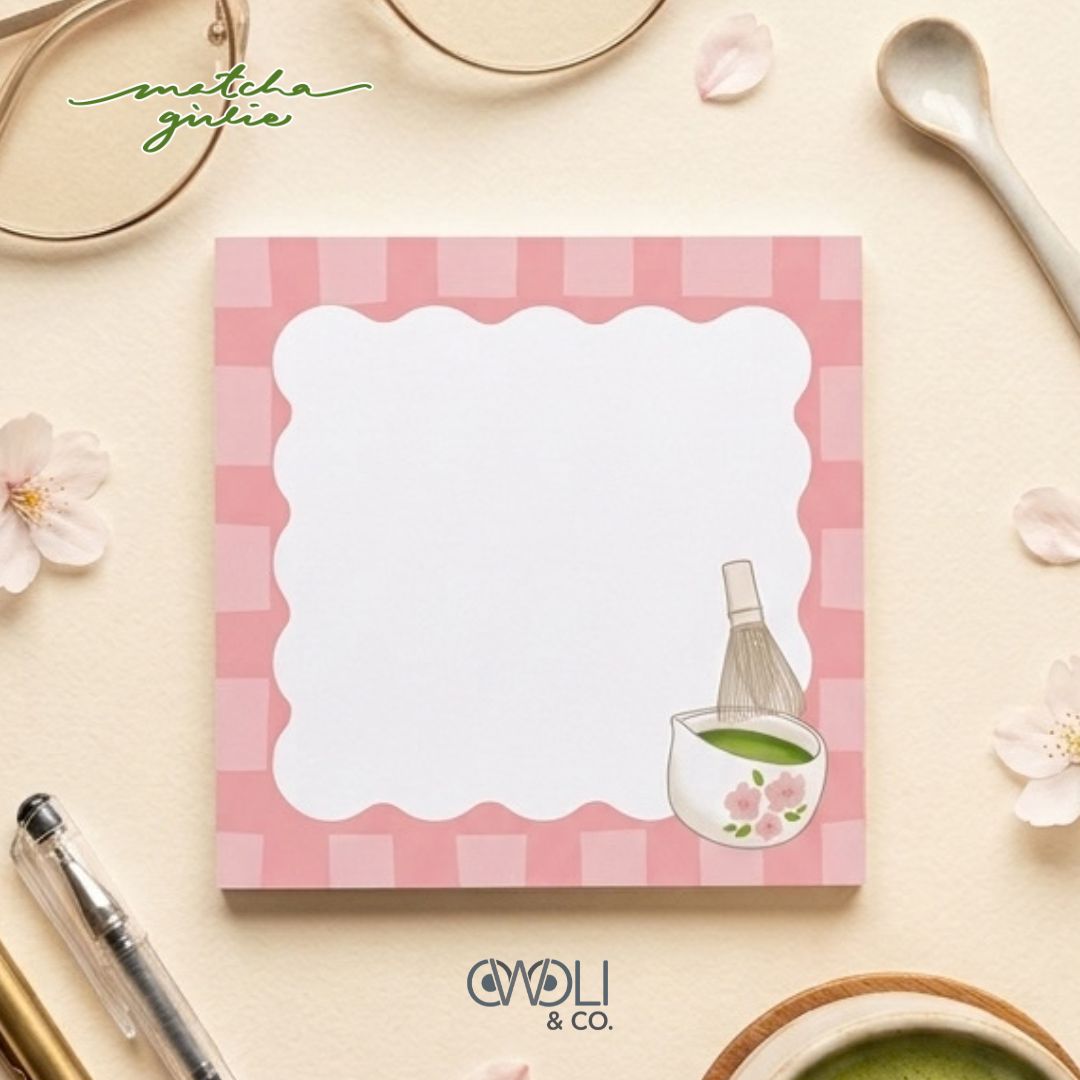 Notepad - Matcha Girlie Collection - Matcha and Whisk Notepad - Matcha Girlie Collection - Matcha and Whisk