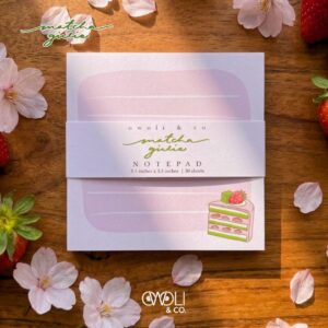 Notepad - Matcha Girlie Collection - Strawberry Matcha Cake