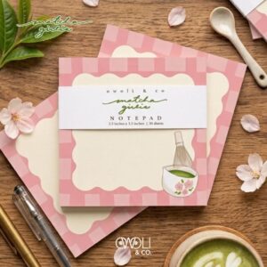 Notepad - Matcha Girlie Collection - Matcha and Whisk